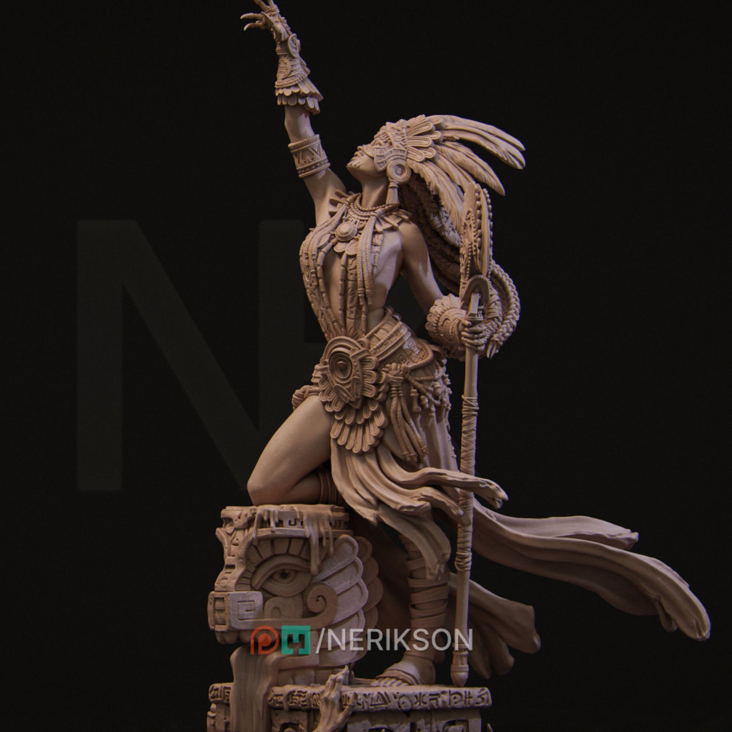 🔱 Tribal Priestess of the Cursed River – Ultra-Detail Miniature for Painting & Assembly 🔱