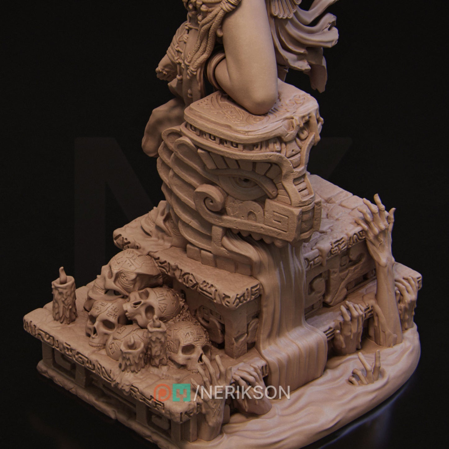 🔱 Tribal Priestess of the Cursed River – Ultra-Detail Miniature for Painting & Assembly 🔱