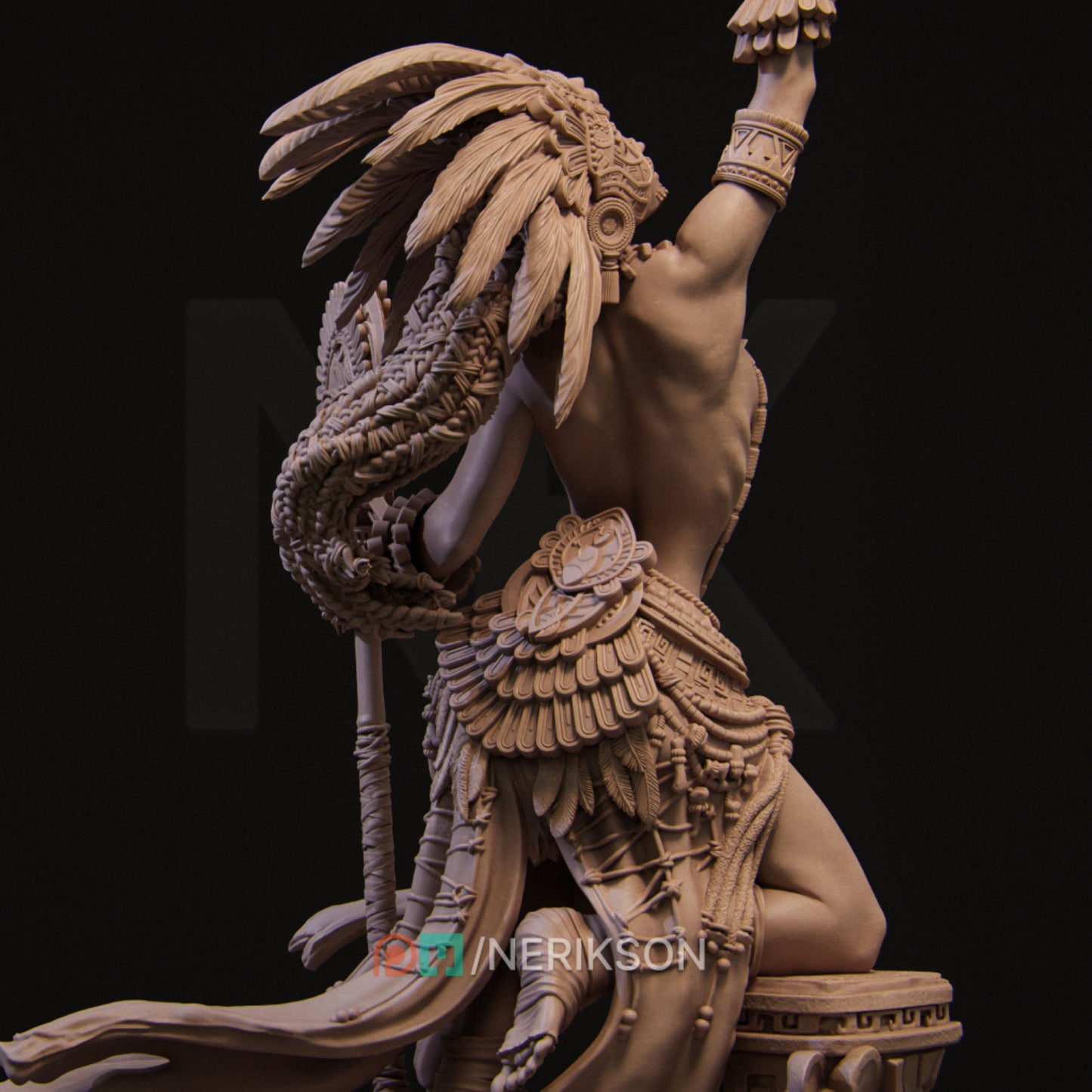 🔱 Tribal Priestess of the Cursed River – Ultra-Detail Miniature for Painting & Assembly 🔱