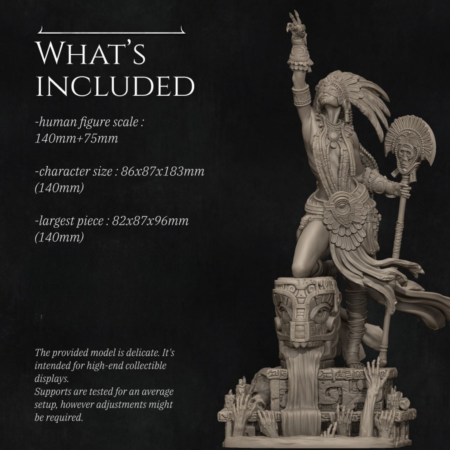 🔱 Tribal Priestess of the Cursed River – Ultra-Detail Miniature for Painting & Assembly 🔱