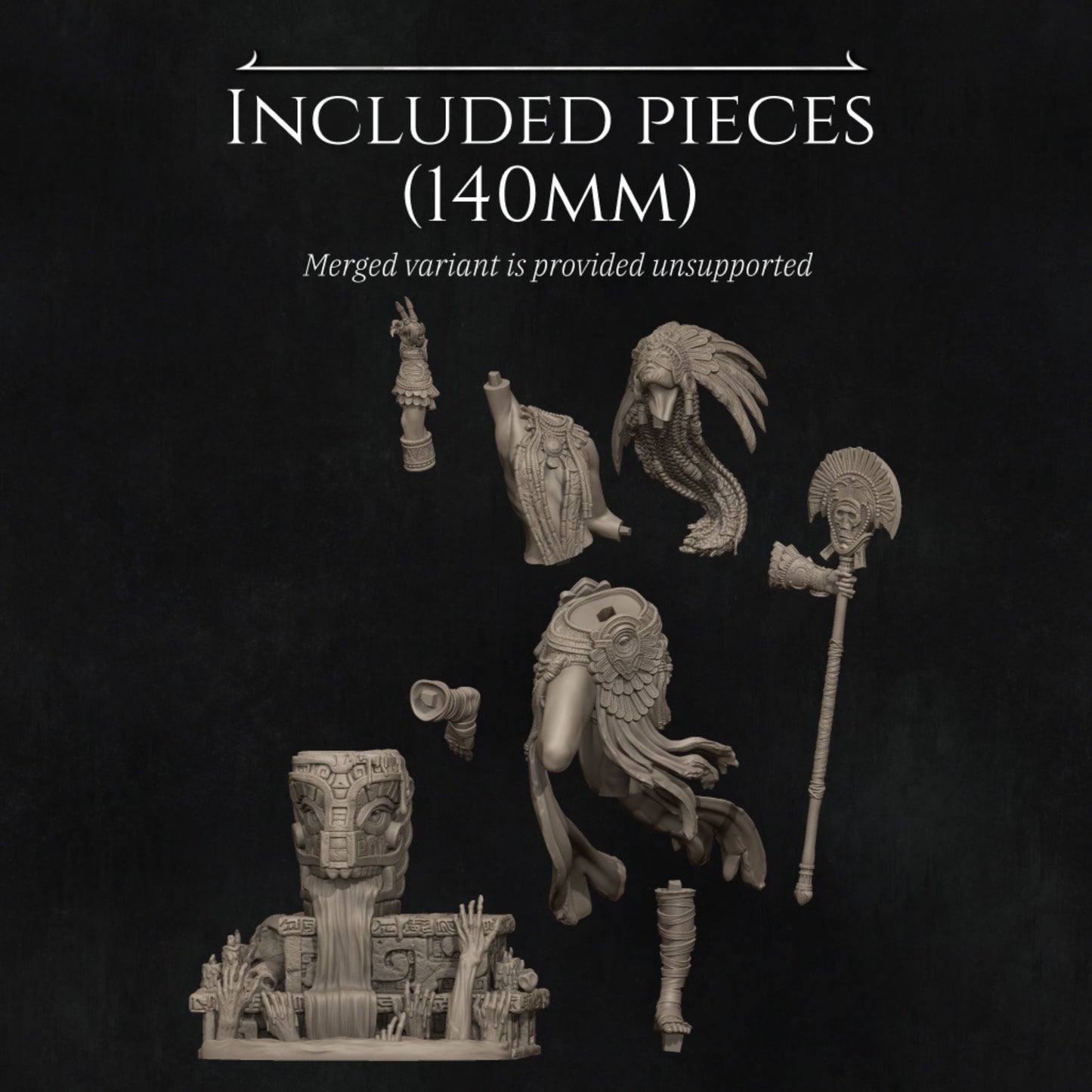 🔱 Tribal Priestess of the Cursed River – Ultra-Detail Miniature for Painting & Assembly 🔱