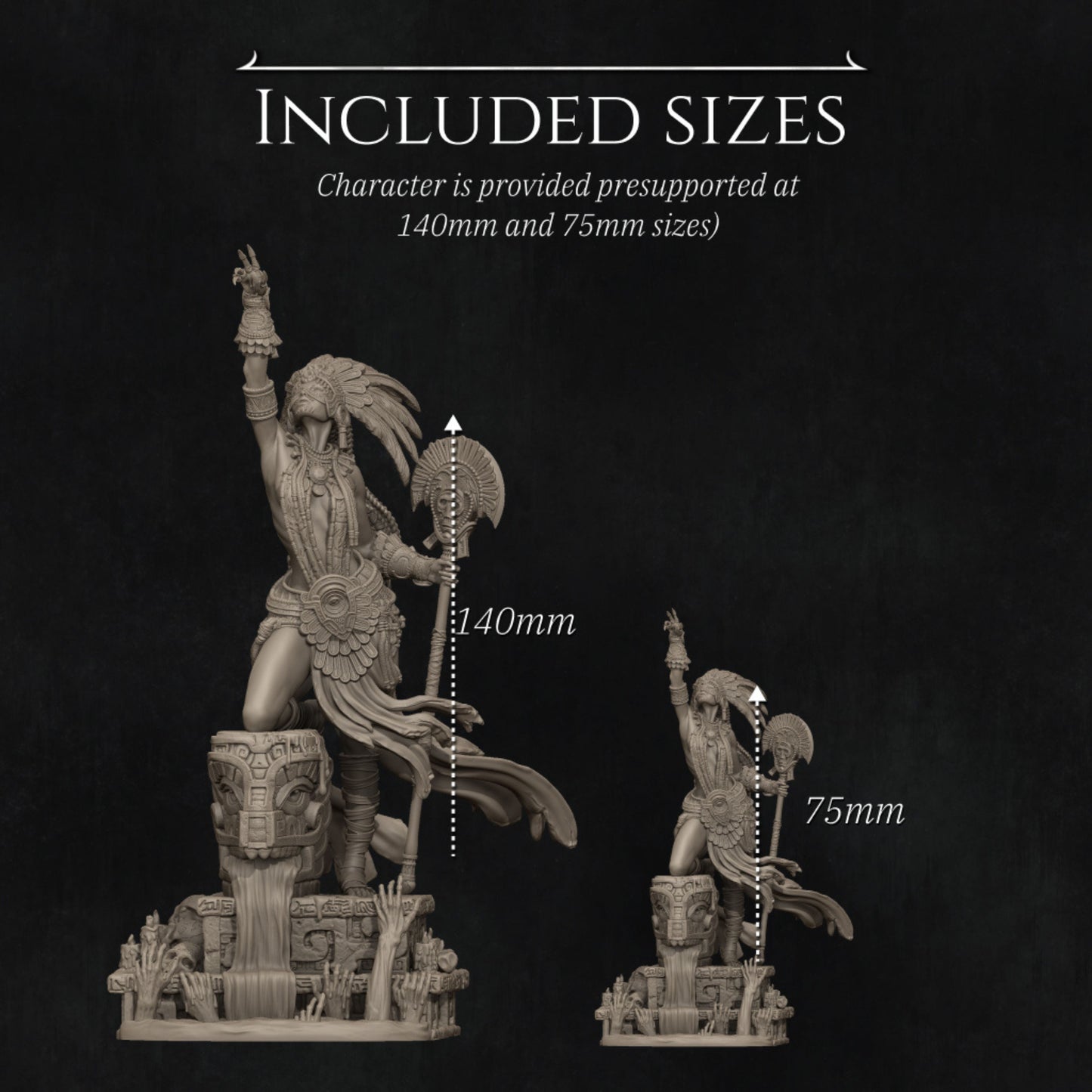 🔱 Tribal Priestess of the Cursed River – Ultra-Detail Miniature for Painting & Assembly 🔱