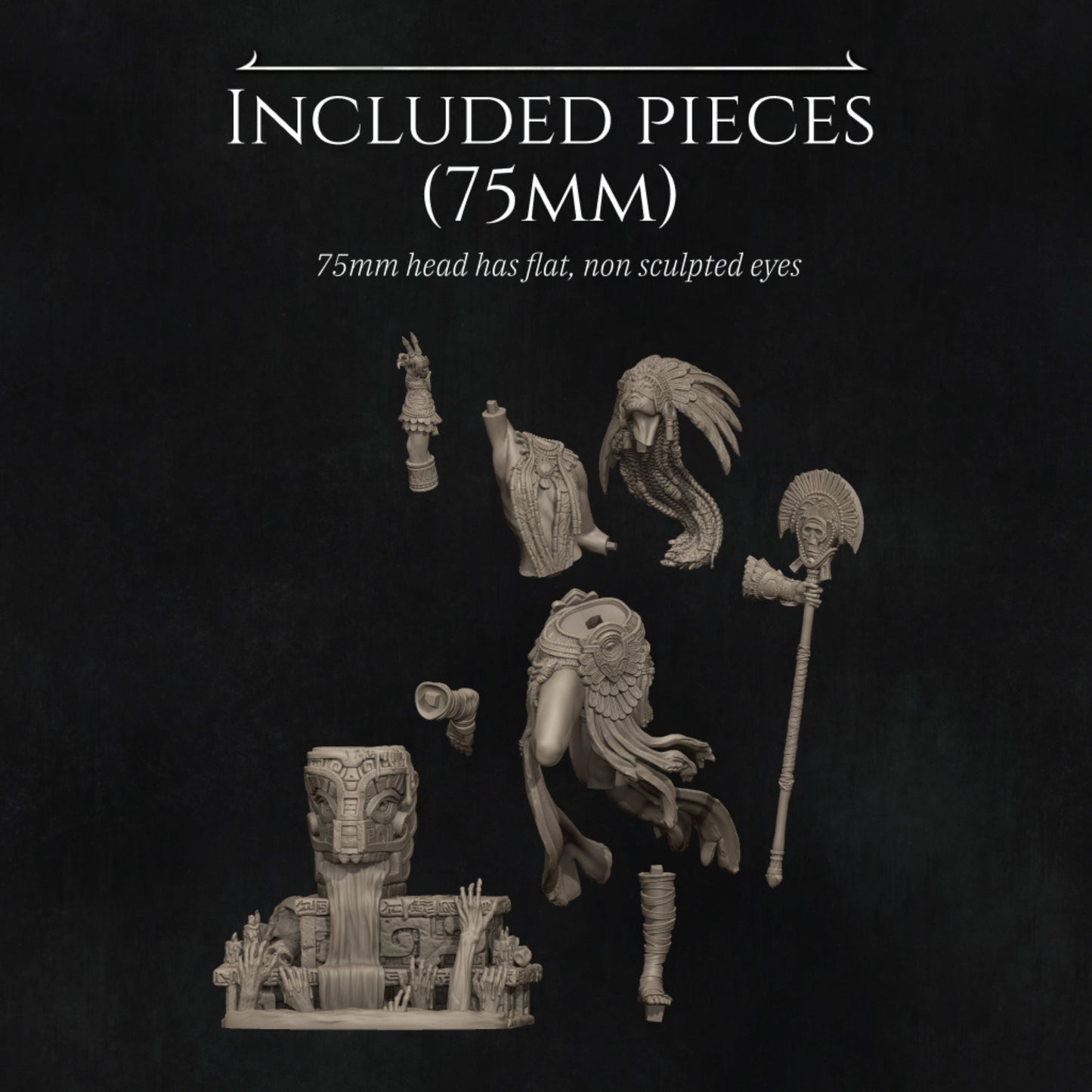 🔱 Tribal Priestess of the Cursed River – Ultra-Detail Miniature for Painting & Assembly 🔱
