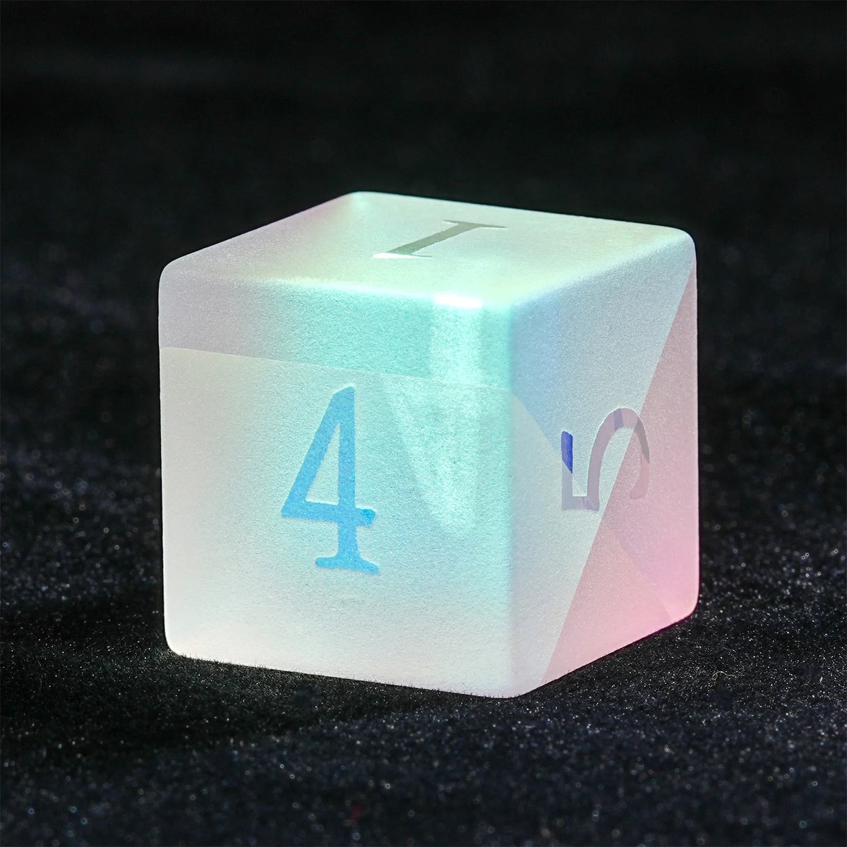 Aurora Frost Iridescent RPG Dice — Complete 7-Piece Set