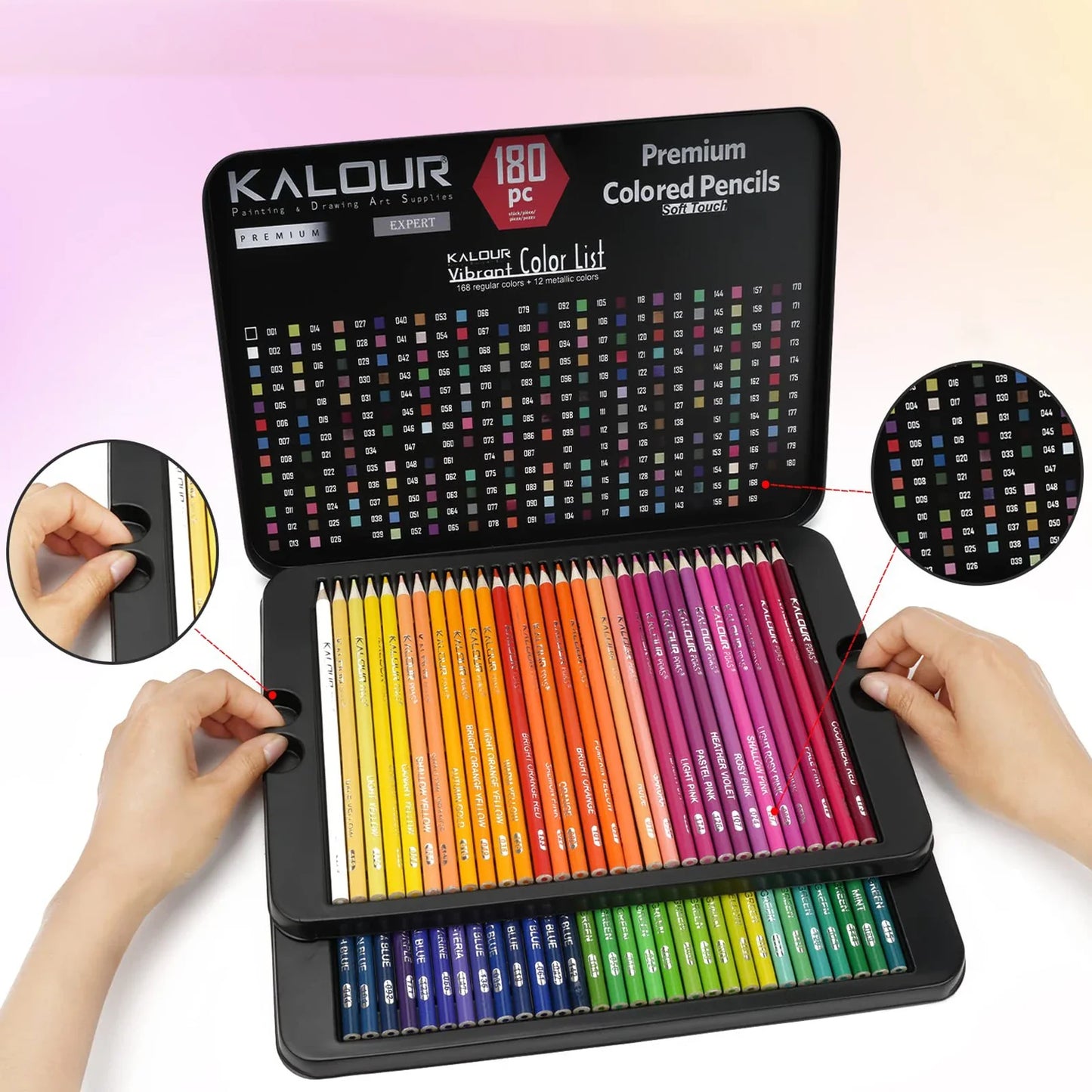 180 Colors Professional Colored Pencils Set