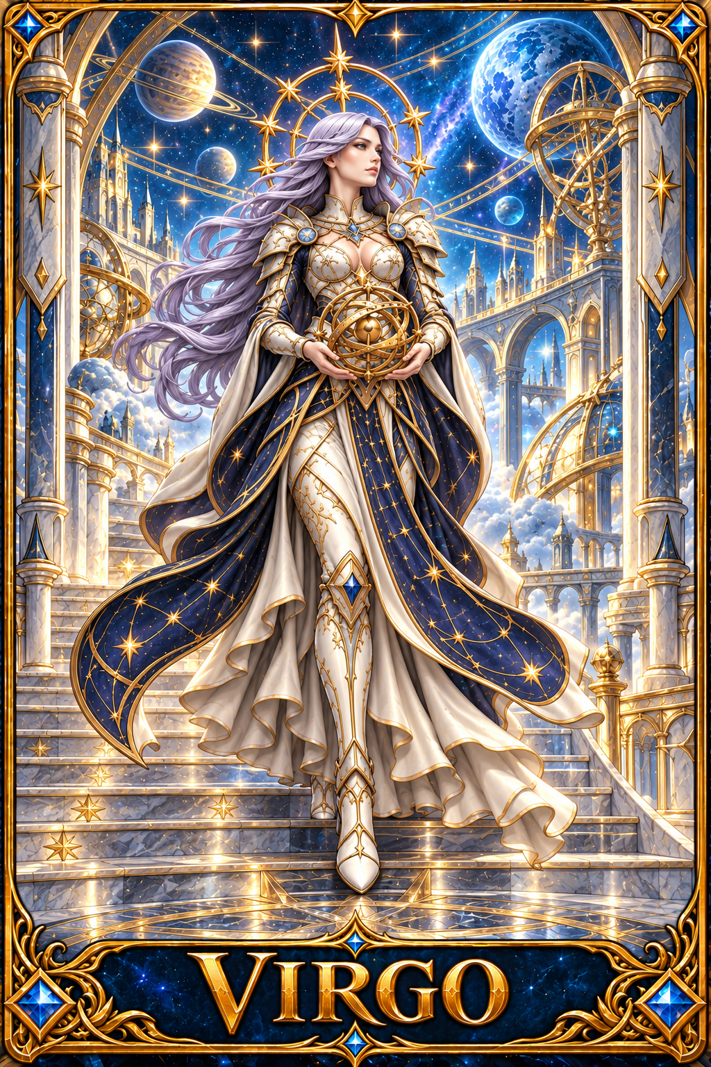 Included Token - Card artwork — VIRGO-04 — detail preview; printed as a mini foldable token in the PDF