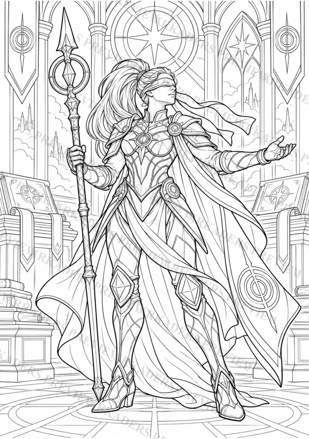 Calystria Coloring Character Sheet 12