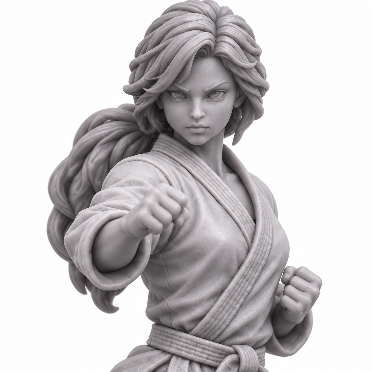 kira District 199 Dojo miniature concept render — resin 05 detail