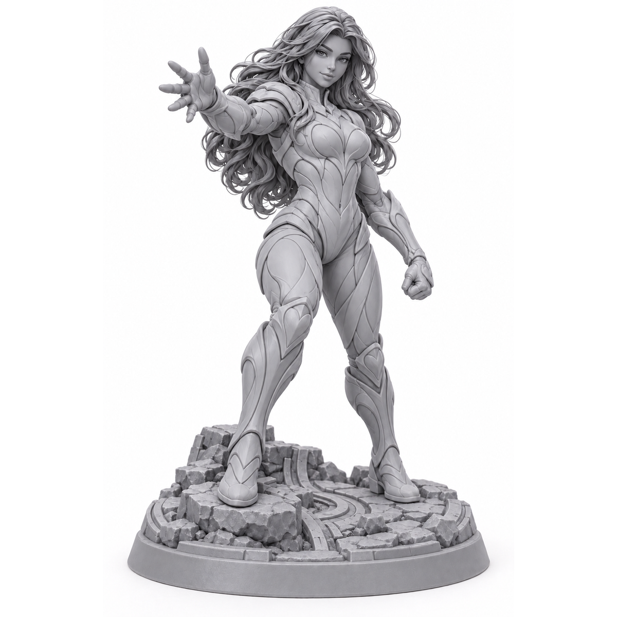 Kira in the Prenova Bishops Ivoryta squad — unpainted resin front view