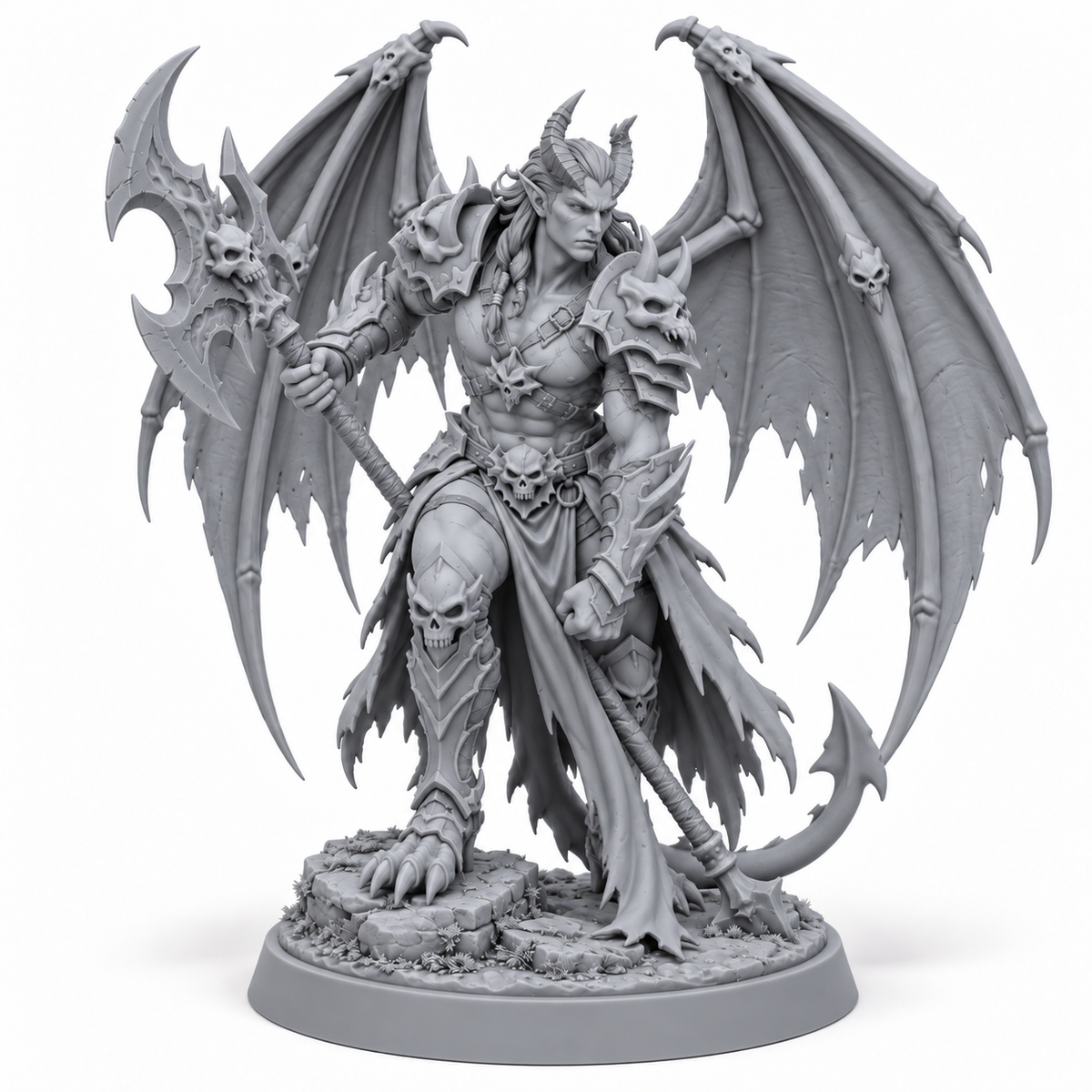 Orvak Drenn grey resin miniature