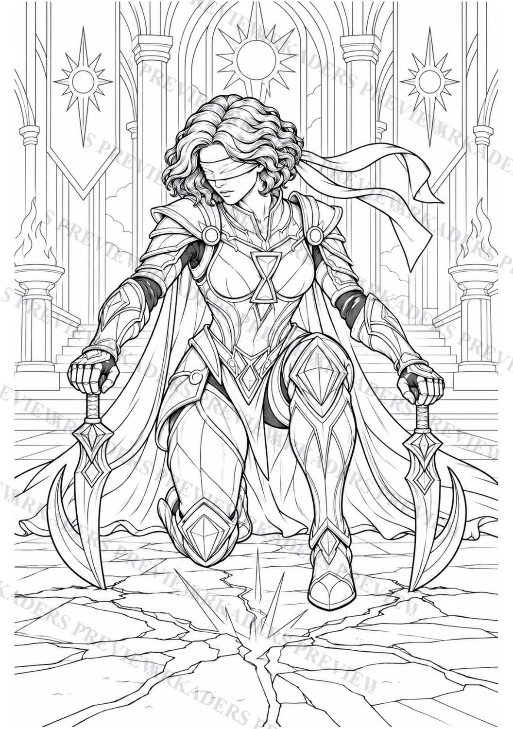 Serathiel Coloring Character Sheet 12