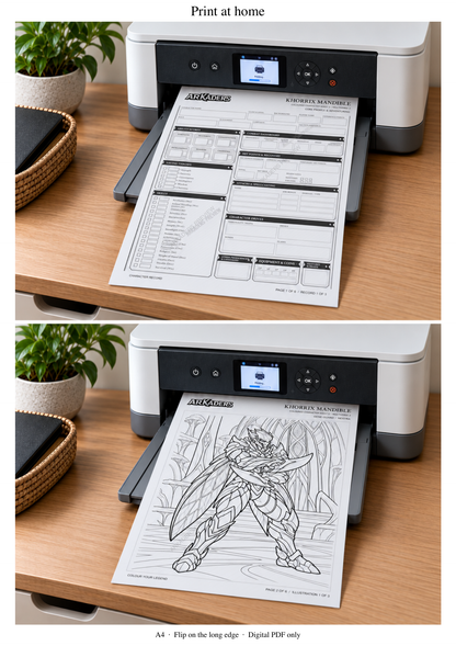 Khorrix Mandible record and illustration printing at home, one A4 paper per photo