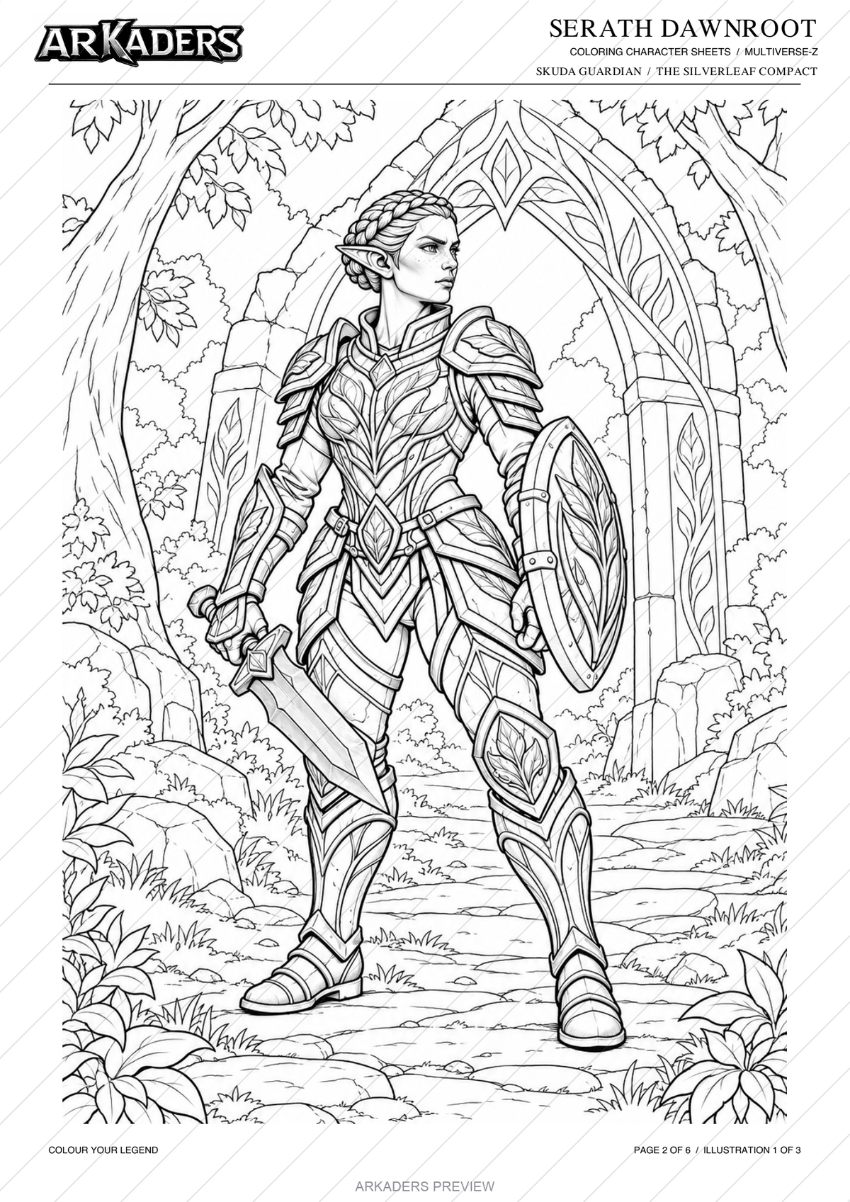 Protected preview of Serath Dawnroot's PDF, page 2 of 6.