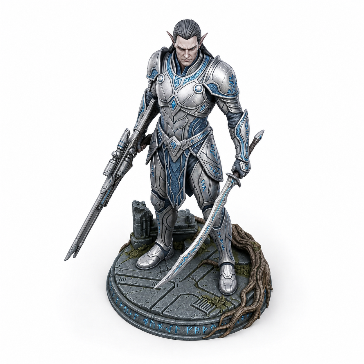 Sylvani Futura Vanguard painted premium resin miniature, elevated view