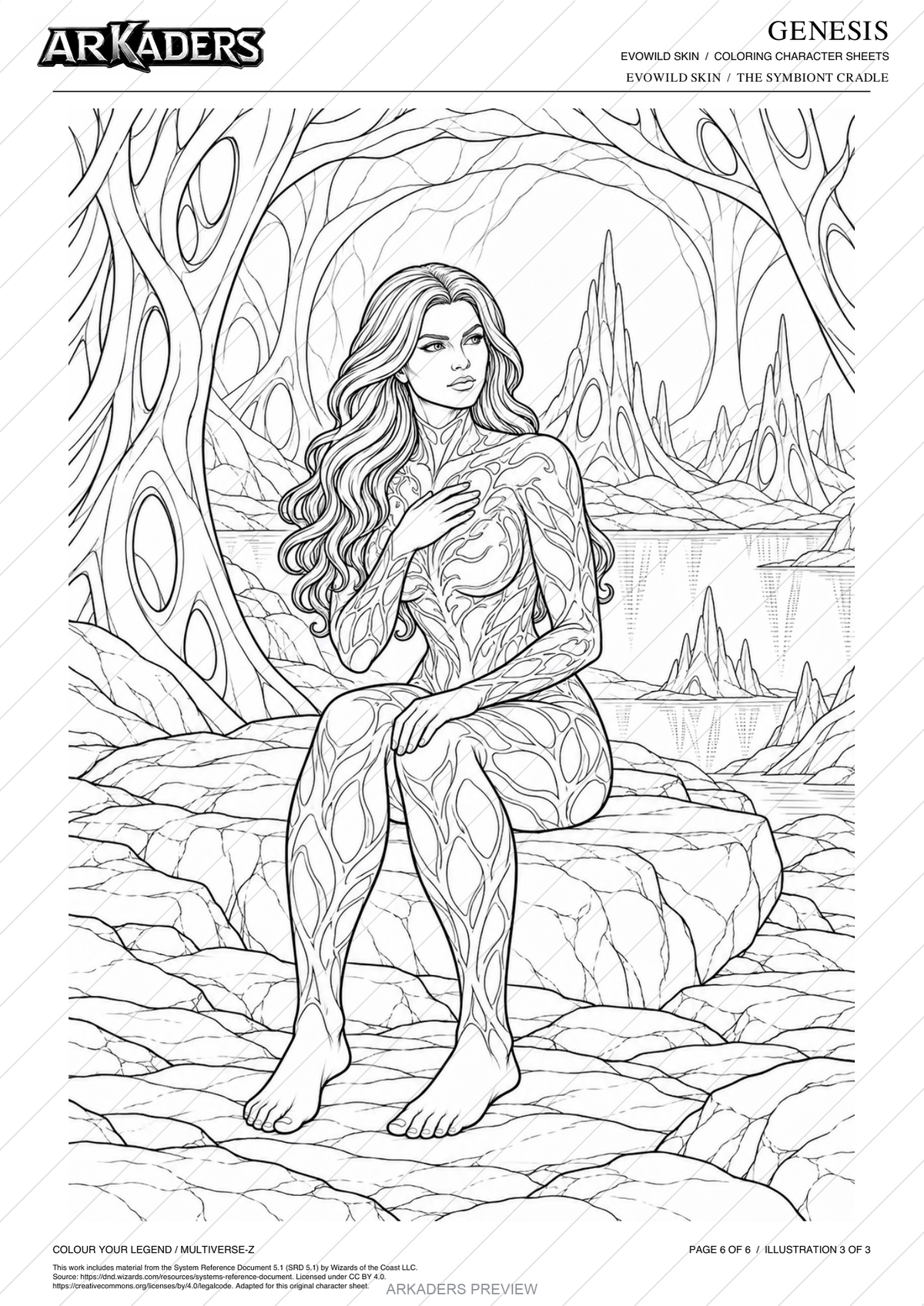 Protected full-page preview 6 of the six-page Genesis EvoWild fillable PDF