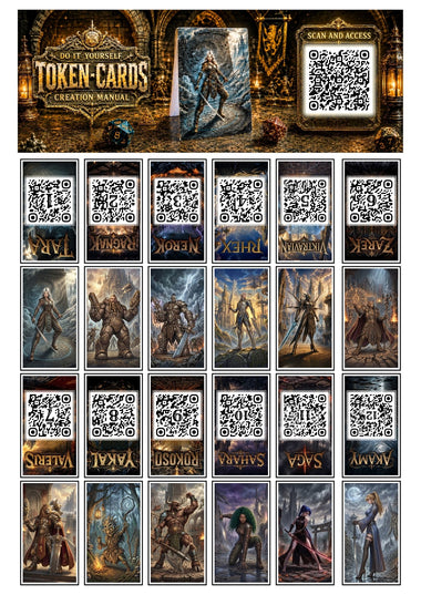 Printable Token Cards sheet, included inside Volume Zero