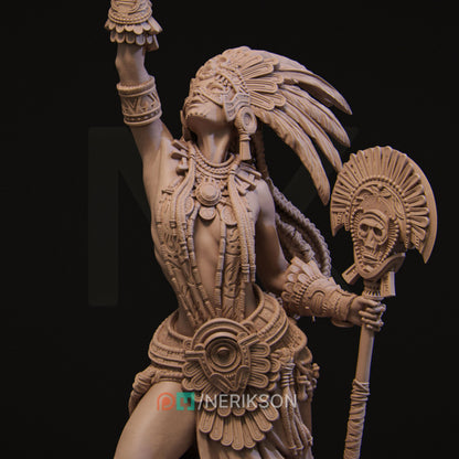 🔱 Tribal Priestess of the Cursed River – Ultra-Detail Miniature for Painting & Assembly 🔱