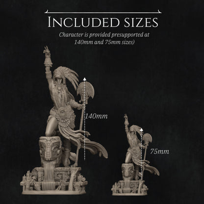 🔱 Tribal Priestess of the Cursed River – Ultra-Detail Miniature for Painting & Assembly 🔱