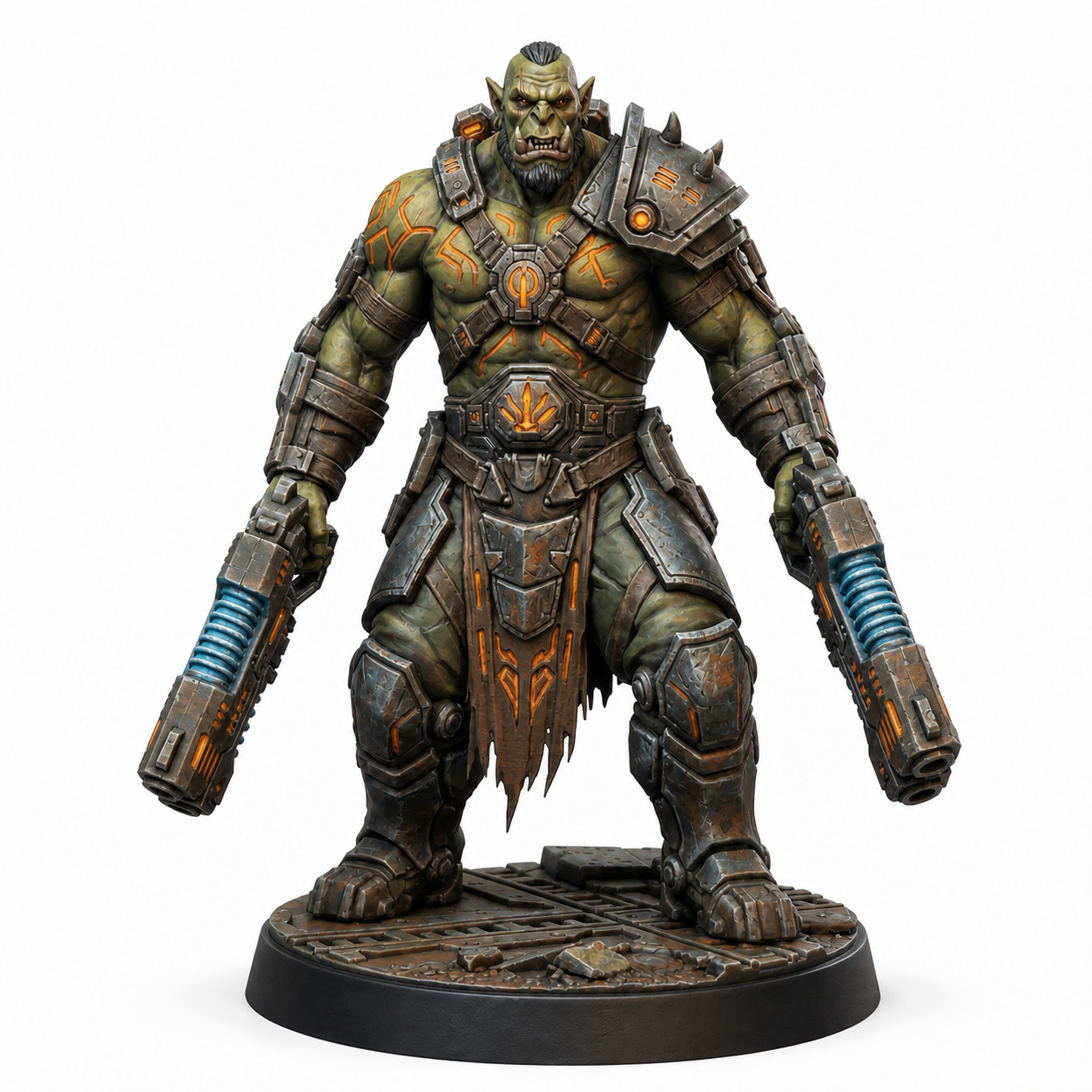 54 painted premium resin miniature, front view