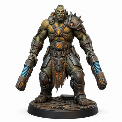 54 painted premium resin miniature, front view