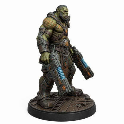 54 painted premium resin miniature, left side view