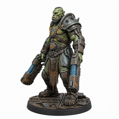 54 painted premium resin miniature, right side view