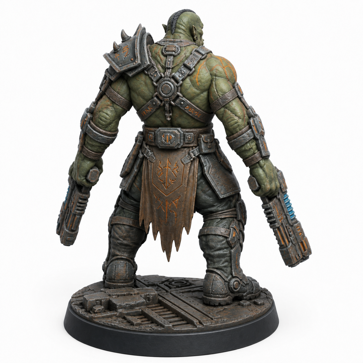 54 painted premium resin miniature, rear view
