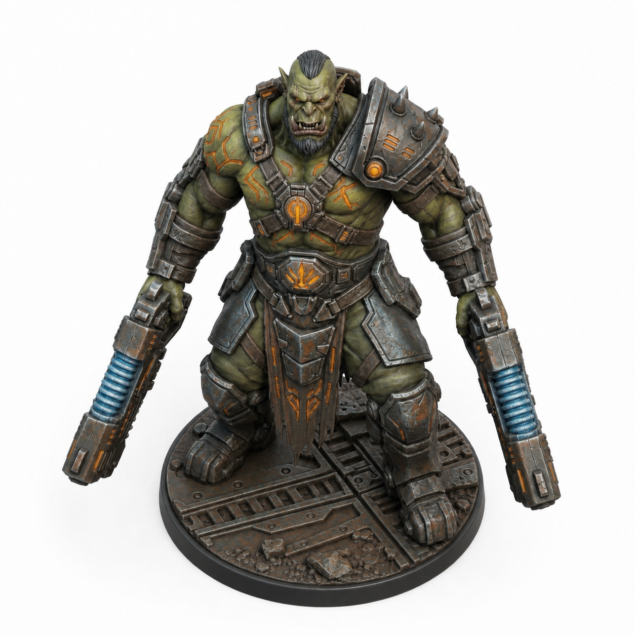 54 painted premium resin miniature, elevated view
