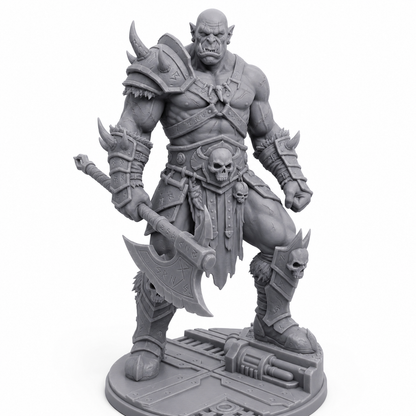 5_db65526c-a93a-4103-8b06-65430cf79064 unpainted grey resin miniature, front view