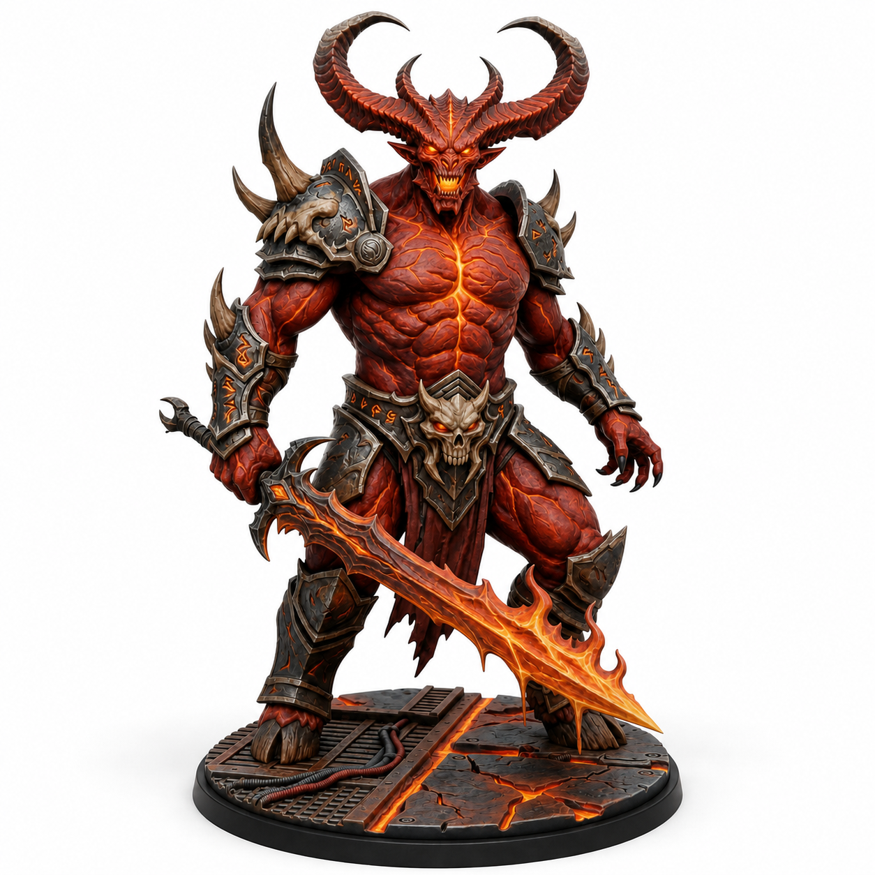 Abyssals Skuda Ravager painted premium resin miniature, front view