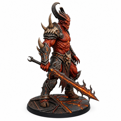 Abyssals Skuda Ravager painted premium resin miniature, left side view