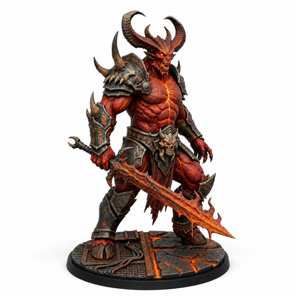 Abyssals Skuda Ravager painted premium resin miniature, right side view