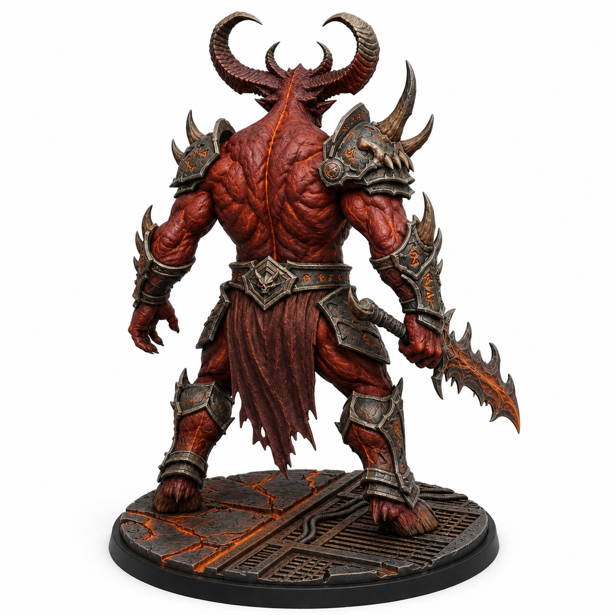 Abyssals Skuda Ravager painted premium resin miniature, rear view