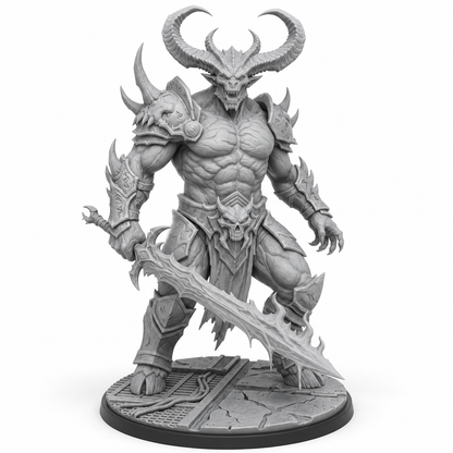 Abyssals Skuda Ravager unpainted grey resin miniature, front view