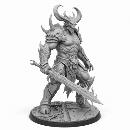 Abyssals Skuda Ravager unpainted grey resin miniature, right side view
