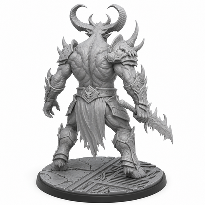 Abyssals Skuda Ravager unpainted grey resin miniature, rear view