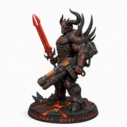 Abyssals Futura Annihilator painted premium resin miniature, left side view