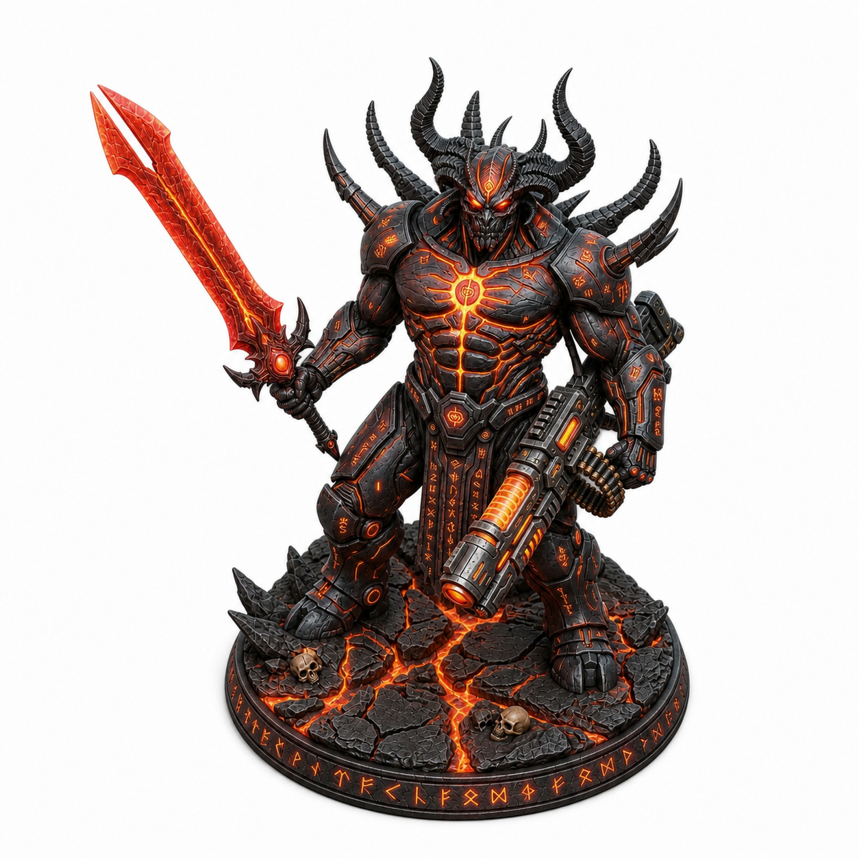 Abyssals Futura Annihilator painted premium resin miniature, elevated view