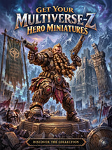 Six resin miniatures with scenic bases
