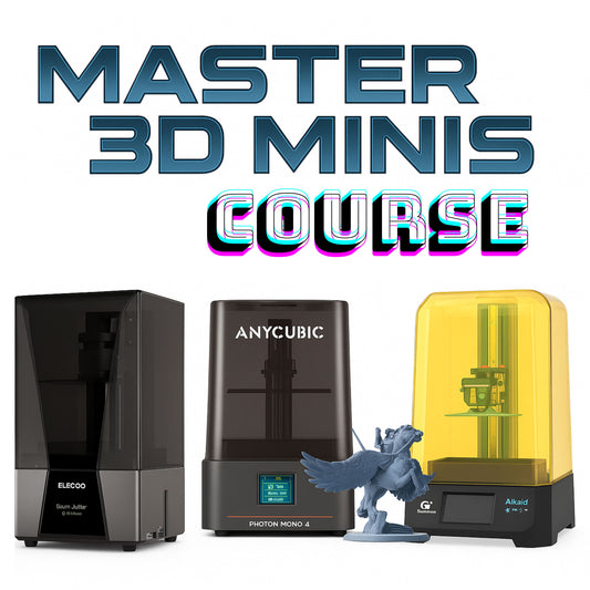 Master 3D Minis: 3D Printing Curse + 3D Printer