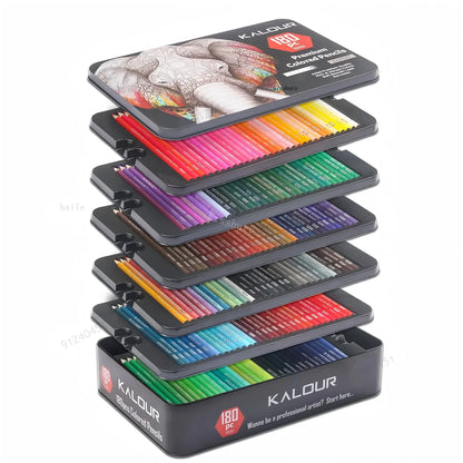 180 Colors Professional Colored Pencils Set