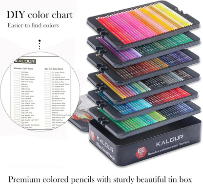 180 Colors Professional Colored Pencils Set