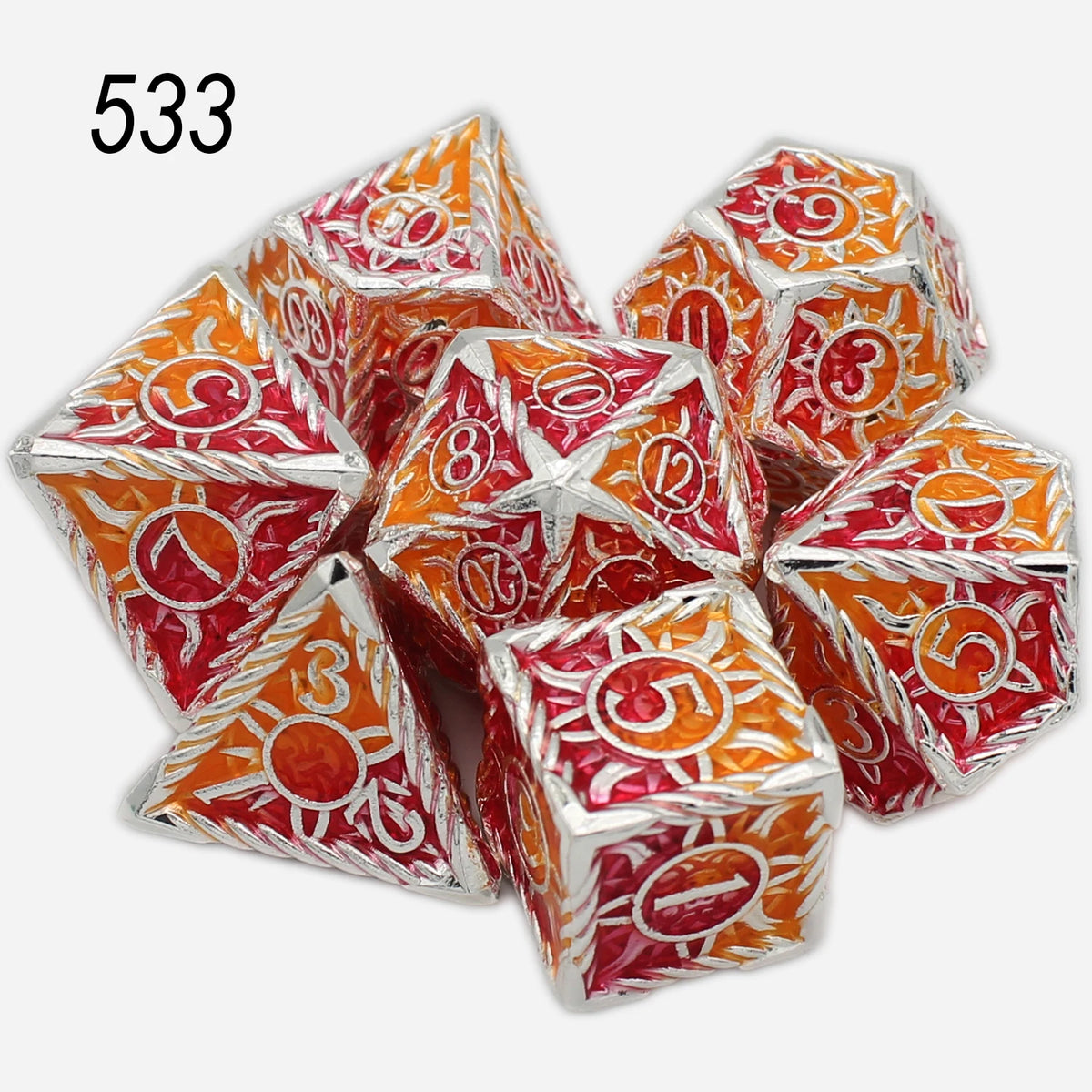 Astral Sigil Metal Dice — 7-Piece RPG Set