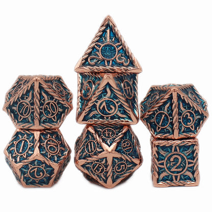Astral Sigil Metal Dice — 7-Piece RPG Set