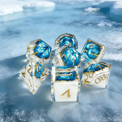 Nebula & Planet Resin Dice — 7-Piece RPG Sets
