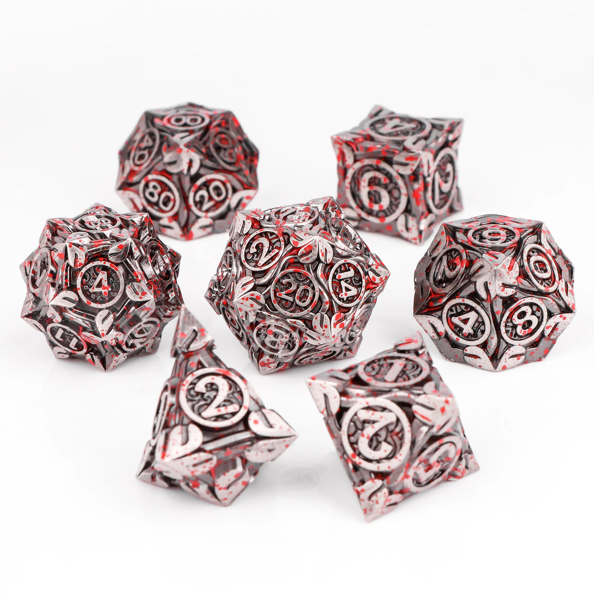 Runeforge Metal Dice — 7-Piece Fantasy RPG Sets