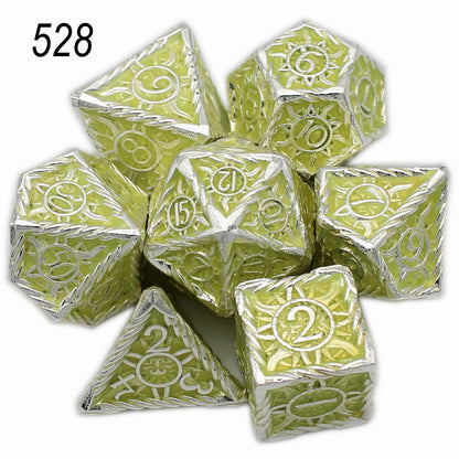 Astral Sigil Metal Dice — 7-Piece RPG Set