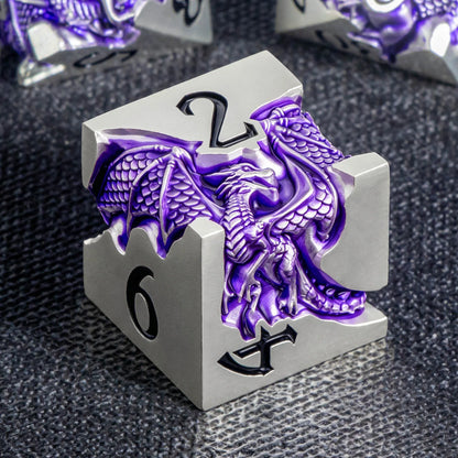 Dragonbound Metal Dice — 7-Piece RPG Set