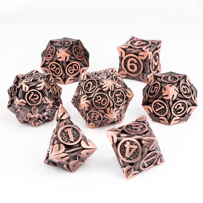 Runeforge Metal Dice — 7-Piece Fantasy RPG Sets