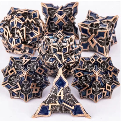 Runeforge Metal Dice — 7-Piece Fantasy RPG Sets